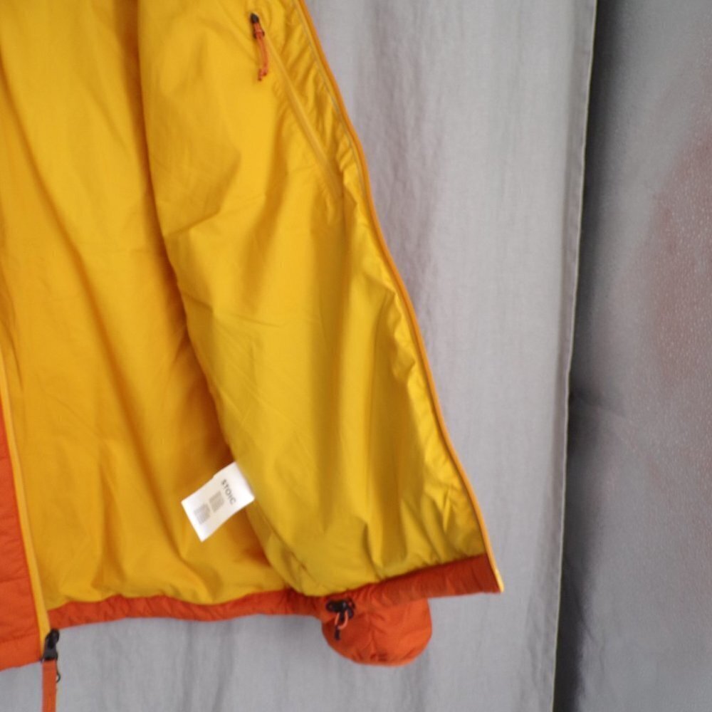 Stoic Men's M Puffer Jacket Full Zip Light Weight Blue Orange Color Block - Picture 7 of 11